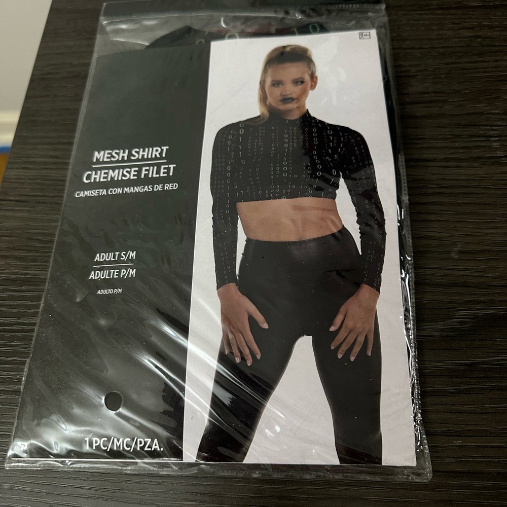 Amscan Black Mesh Crop Top